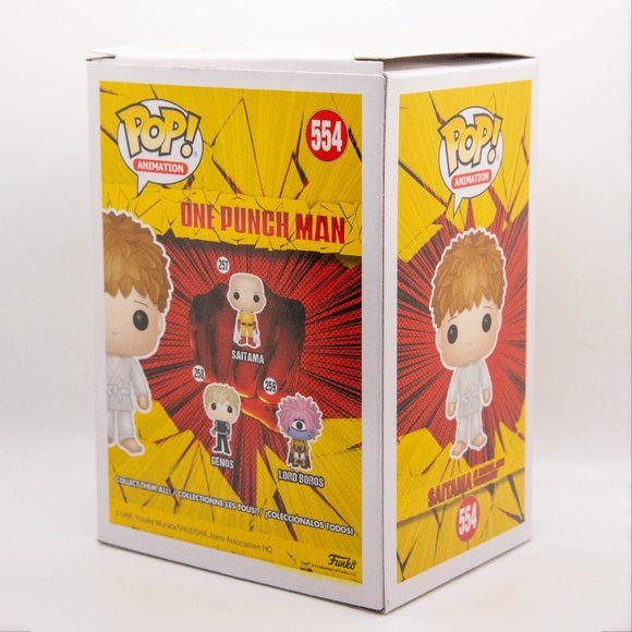 Funko Pop Animation One Punch Man Saitama in Wig #554 HT Exclusive (GUC) - Picture 4 of 6